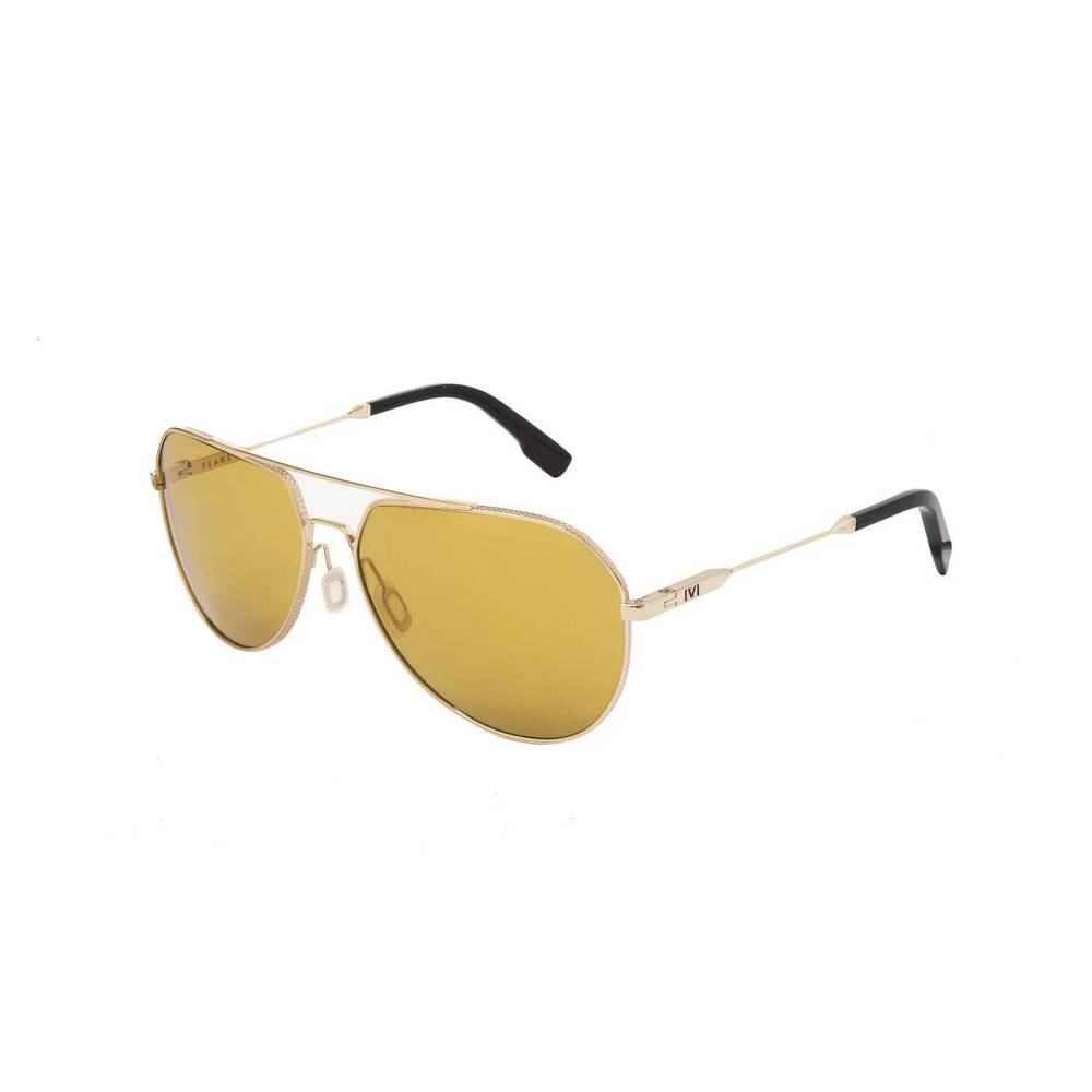 NEW IVI VISION unisex blake sunglasses in polished gold / bronze ar lens